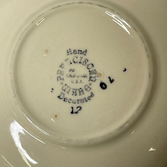 Lot of 4 Vintage Franciscan Apple Tea Cups & Saucers Hand Decorated, Made in USA - Picture 11 of 16